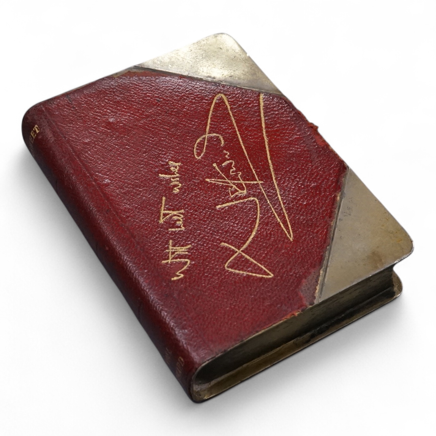 A rare novely hip flask in the form of a book, presented to the members of the cast (14) on the opening night of Noel Coward’s operetta Bittersweet at His Majesty's Theatre - 18th July 1929, of course construction with l